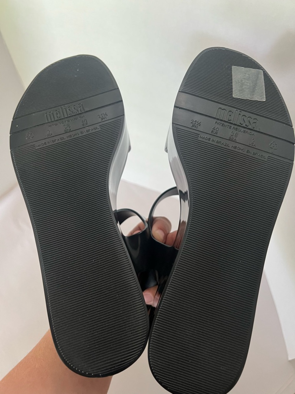 Melissa Mar Platform Sandals Black Jelly Chunky Size 9 - Picture 8 of 9